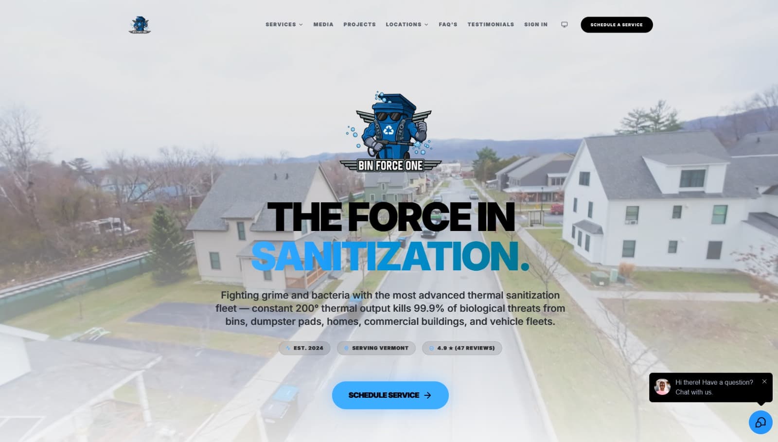 Bin Force One website preview