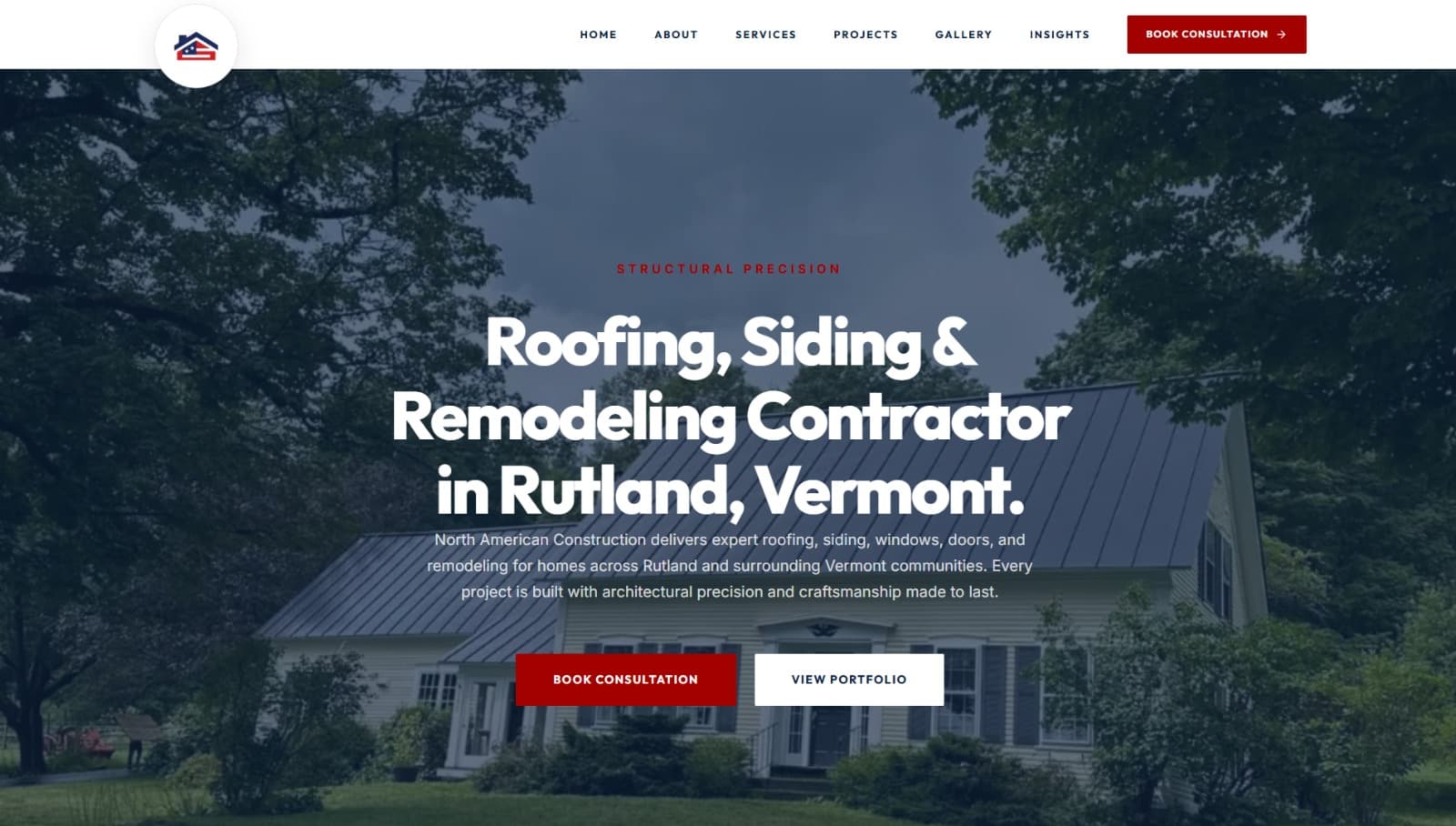 North American Construction website preview
