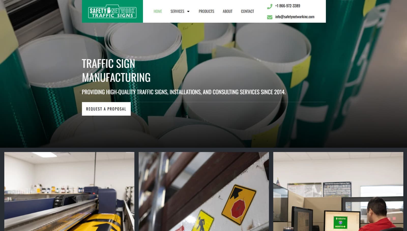 Safety Network Signs website preview