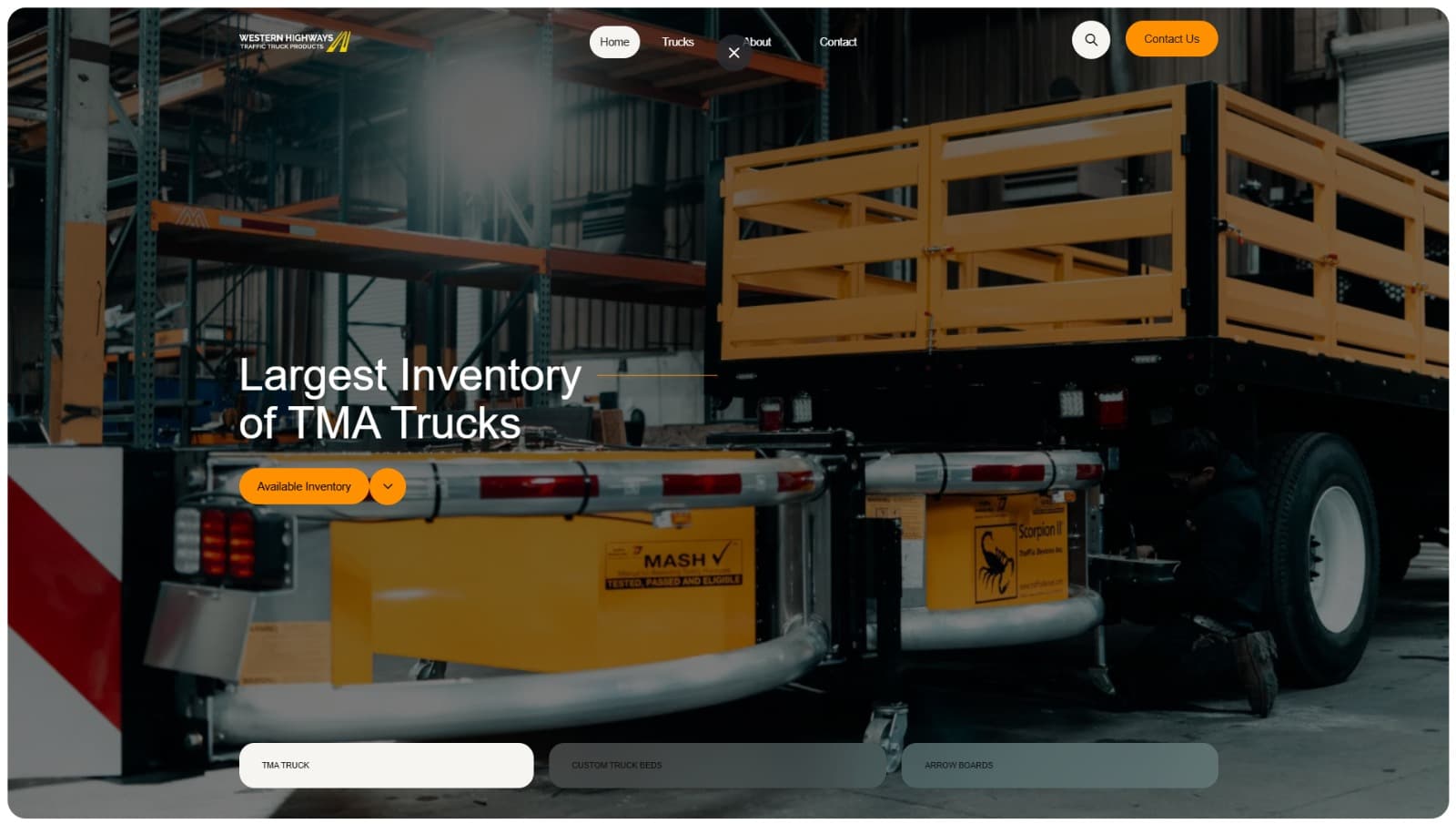 TMA Crash Trucks website preview